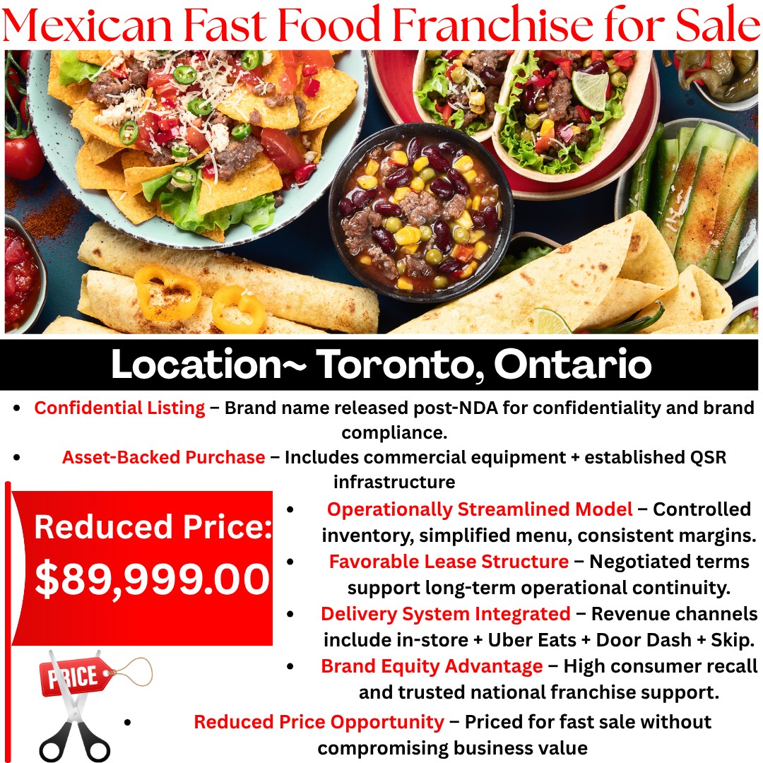 Mexican QSR Franchise on Sale